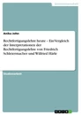 Título: Rechtfertigungslehre heute – Ein Vergleich der Interpretationen der Rechtfertigungslehre von Friedrich Schleiermacher und Wilfried Härle 
