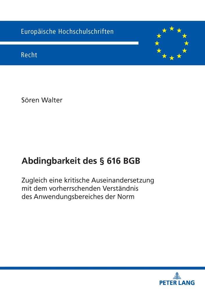 Title: Abdingbarkeit des § 616 BGB