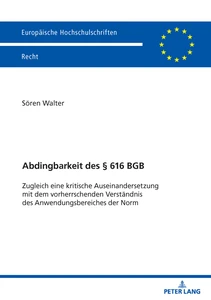 Title: Abdingbarkeit des § 616 BGB