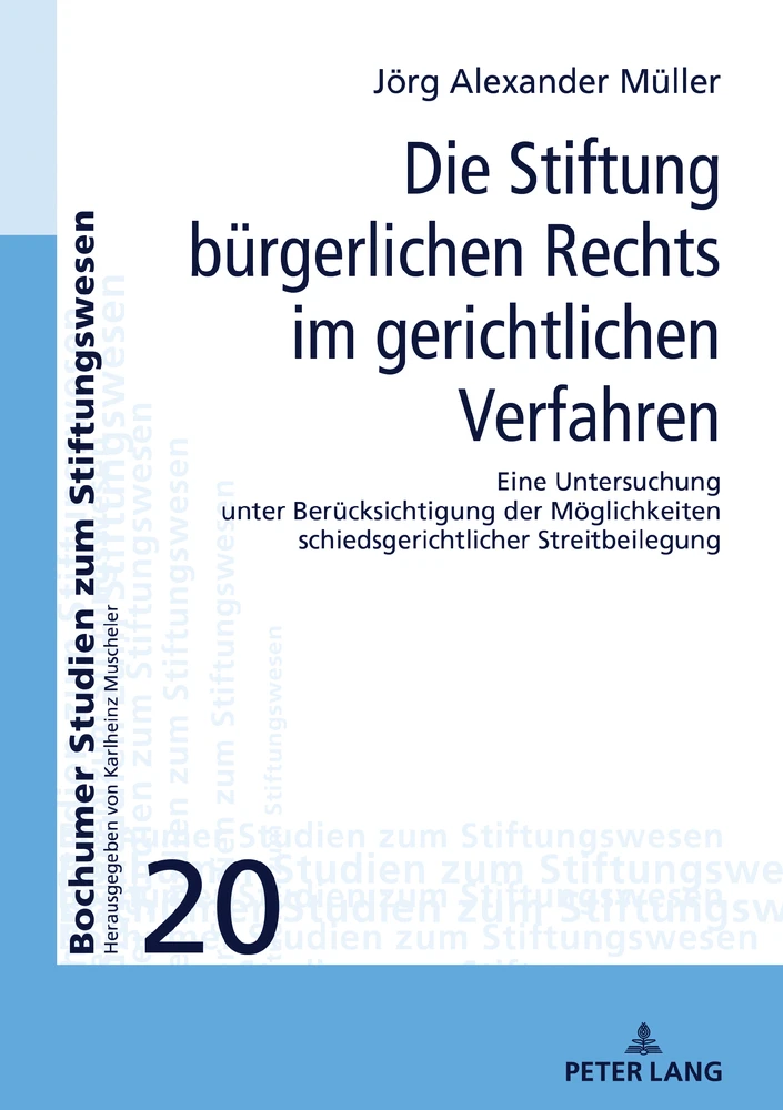 Title: Die Stiftung bürgerlichen Rechts im gerichtlichen Verfahren