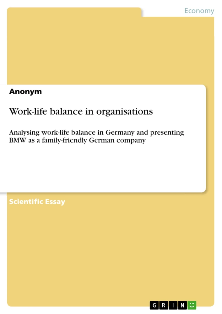 Title: Work-life balance in organisations