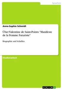 Título: Über Valentine de Saint-Points "Manifeste de la Femme Futuriste"