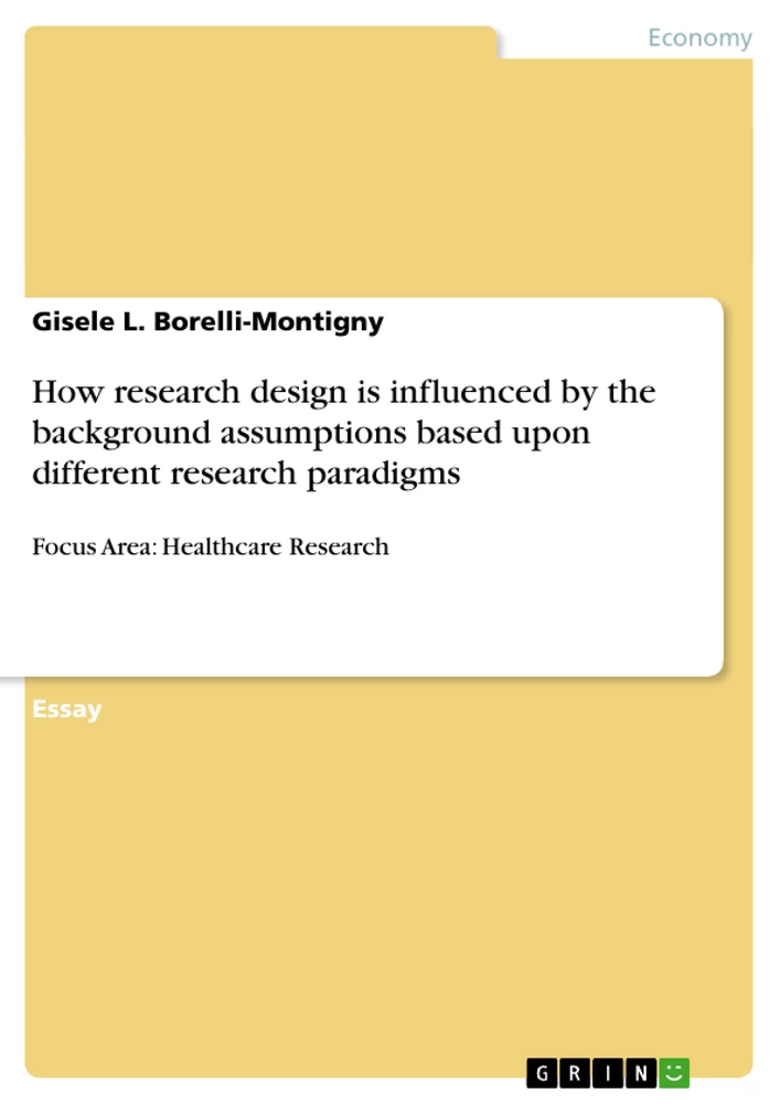 Titre: How research design is influenced by the background assumptions based upon different research paradigms