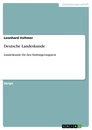 Title: Deutsche Landeskunde