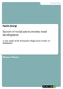 Titel: Factors of social and economic rural development