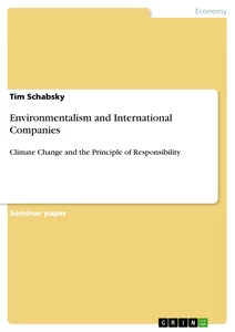 Titre: Environmentalism and International Companies