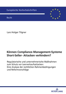 Title: Können Compliance-Management-Systeme Short-Seller-Attacken verhindern?