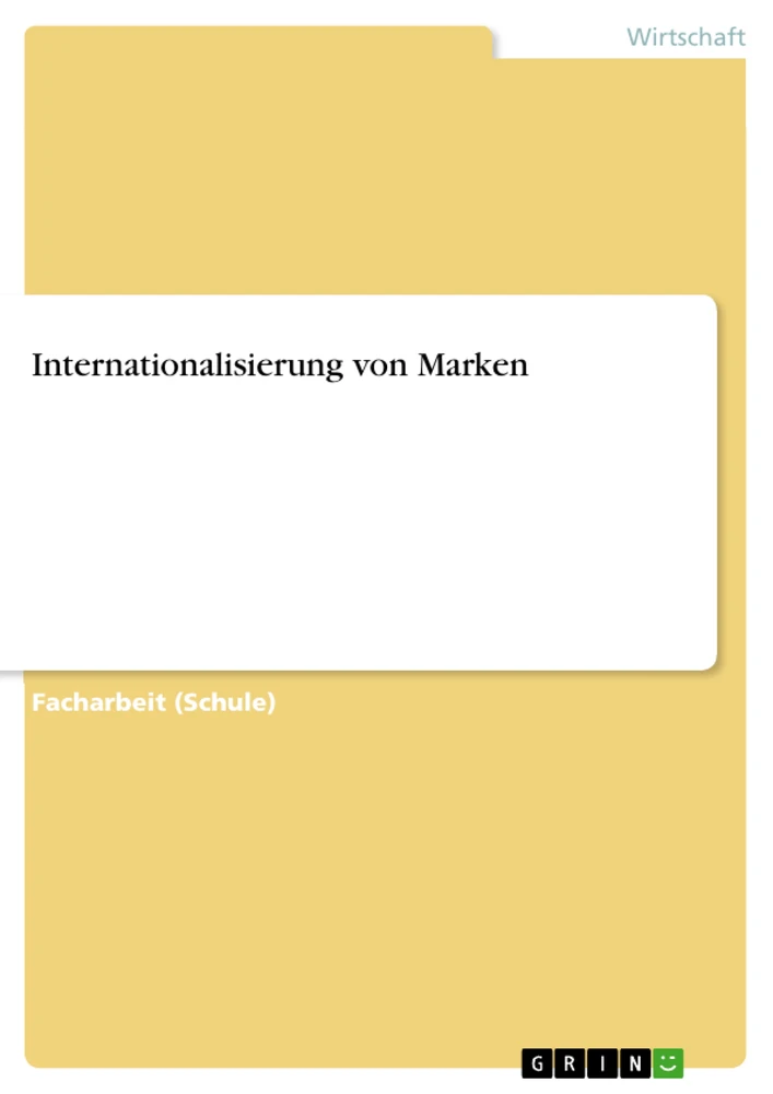 Title: Internationalisierung von Marken