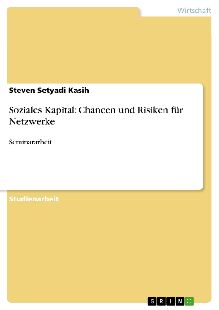 Titel: Soziales Kapital: Chancen und Risiken für Netzwerke