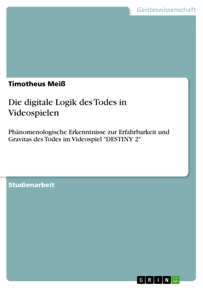 Title: Die digitale Logik des Todes in Videospielen