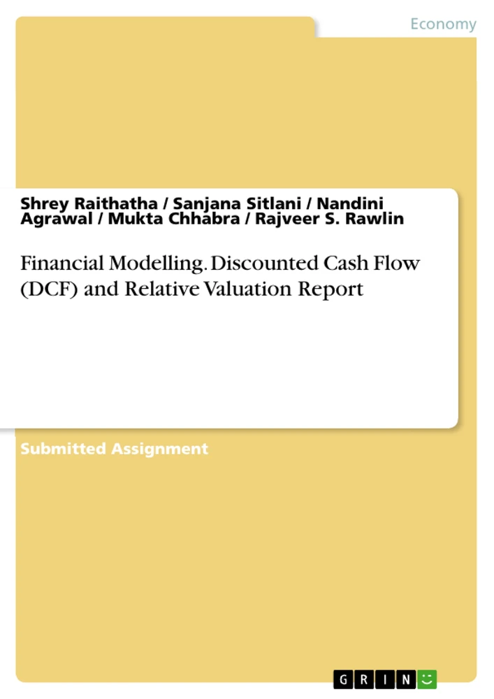 Title: Financial Modelling. Discounted Cash Flow (DCF) and Relative Valuation Report
