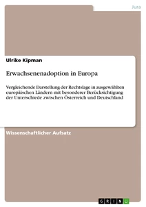 Titel: Erwachsenenadoption in Europa