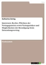 Titre: Interessen, Rechte, Pflichten der Vertragsparteien sowie Vertragsrisiken und Möglichkeiten der Beendigung beim Entsendungsvertrag