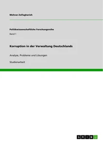 Titel: Korruption in der Verwaltung Deutschlands