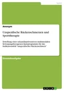 Title: Unspezifische Rückenschmerzen und Sporttherapie