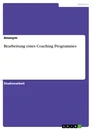 Título: Bearbeitung eines Coaching Programmes