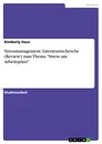 Título: Stressmanagement. Literaturrecherche (Review) zum Thema "Stress am Arbeitsplatz"