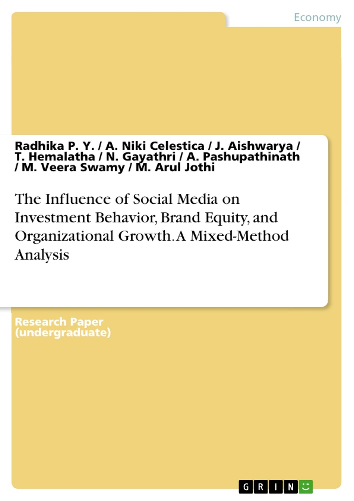 Title: The Influence of Social Media on Investment Behavior, Brand Equity, and Organizational Growth. A Mixed-Method Analysis