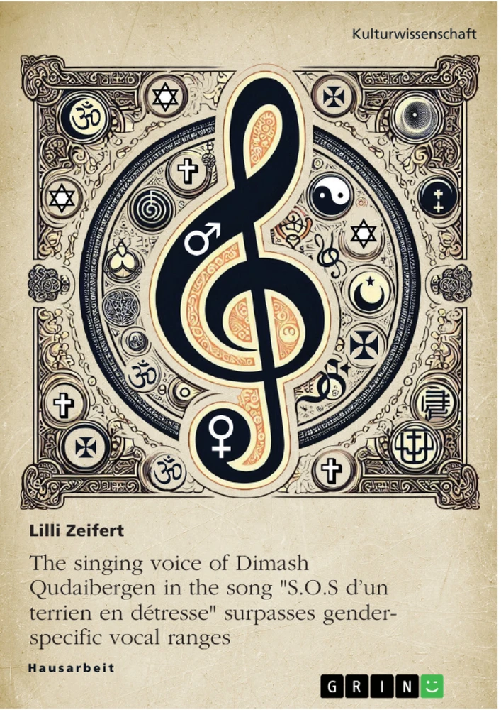 Title: The singing voice of Dimash Qudaibergen in the song "S.O.S d’un terrien en détresse" surpasses gender-specific vocal ranges