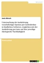 Title: Untersuchung der Auslieferung verzehrfertiger Speisen per Lieferdrohne in ländlichen Gebieten, verglichen mit der Auslieferung per Auto auf ihre jeweilige ökologische Nachhaltigkeit