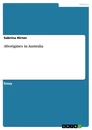 Titel: Aborigines in Australia