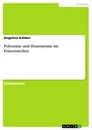 Titre: Polysemie und Homonymie im Französischen