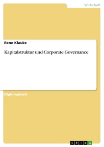 Titre: Kapitalstruktur und Corporate Governance