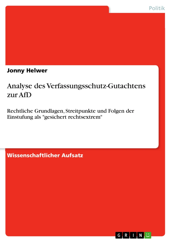 Title: Analyse des Verfassungsschutz-Gutachtens zur AfD