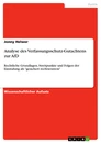 Title: Analyse des Verfassungsschutz-Gutachtens zur AfD
