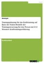 Título: Trainingsplanung für das Krafttraining auf Basis des Stufen-Modells der Trainingssteuerung für eine Person mit 6-12 Monaten Krafttrainingserfahrung