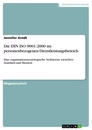 Title: Die DIN ISO 9001:2000 im personenbezogenen Dienstleistungsbereich