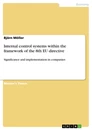 Titel: Internal control systems within the framework of the 8th EU directive