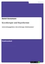 Titre: Kryotherapie und Hypothermie