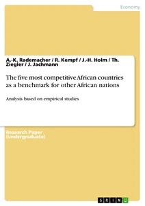 Title: The five most competitive African countries as a benchmark for other African nations