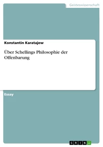 Titre: Über Schellings Philosophie der Offenbarung