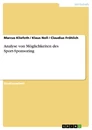 Título: Analyse von Möglichkeiten des Sport-Sponsoring