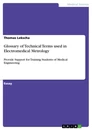 Titel: Glossary of Technical Terms used in Electromedical Metrology