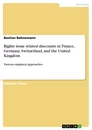 Titel: Rights issue related discounts in France, Germany, Switzerland, and the United Kingdom