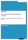 Titel: Harnessing Social Media Commercial Potential