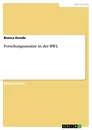Title: Forschungsansätze in der BWL