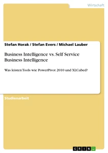 Titre: Business Intelligence vs. Self Service Business Intelligence