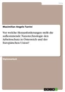 Title: Vor welche Herausforderungen stellt die aufkommende Nanotechnologie den Arbeitsschutz in Österreich und der Europäischen Union?