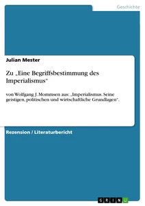 Título: Zu „Eine Begriffsbestimmung des Imperialismus“