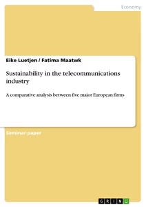Title: Sustainability in the telecommunications industry