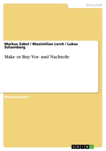 Titre: Make or Buy: Vor- und Nachteile
