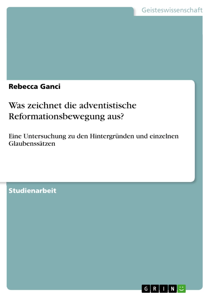 Title: Was zeichnet die adventistische Reformationsbewegung aus?