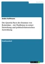 Titre: Die Querela Pacis des Erasmus von Rotterdam – der Pazifismus in seiner Entstehung und politisch-historischen Auswirkung