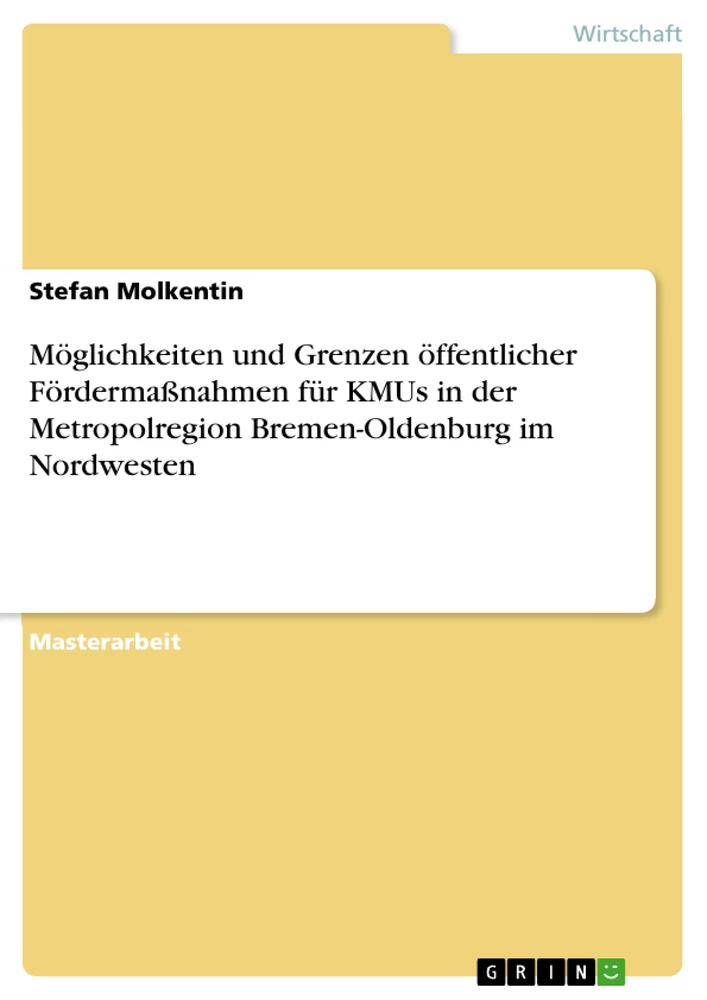 Titel: Möglichkeiten und Grenzen öffentlicher Fördermaßnahmen für KMUs in der Metropolregion Bremen-Oldenburg im Nordwesten