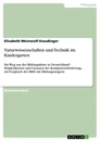 Title: Naturwissenschaften und Technik im Kindergarten