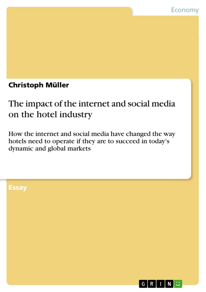 Title: The impact of the internet and social media on the hotel industry